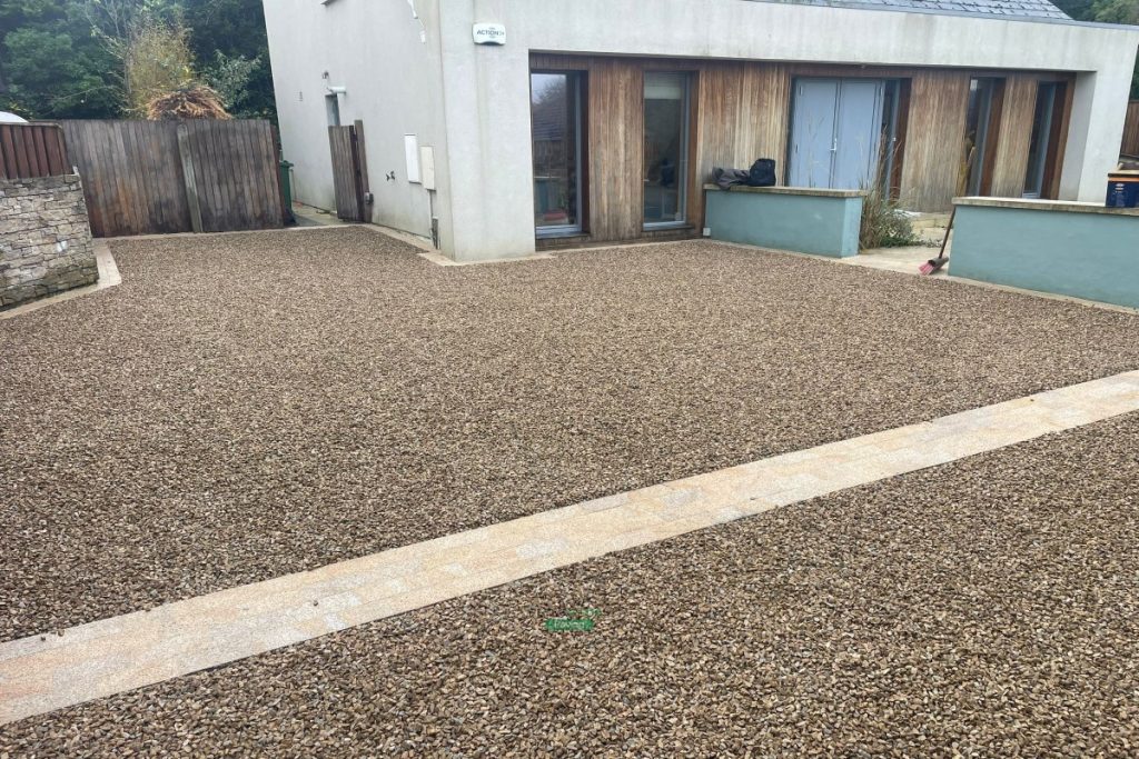 Gravelled Driveway with Granite Cobbles in Greystones, Co. Wicklow