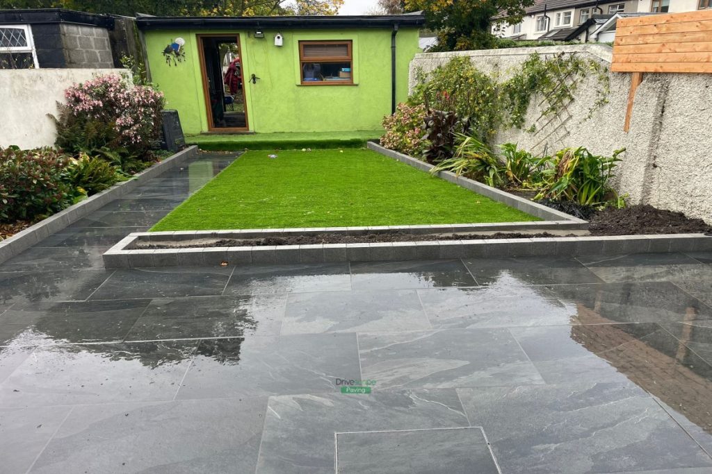 Patio with Brazilian Black Porcelain Tiles in Clontarf, Dublin (4)