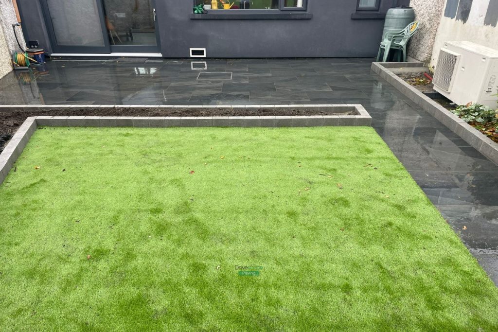 Patio with Brazilian Black Porcelain Tiles in Clontarf, Dublin (5)