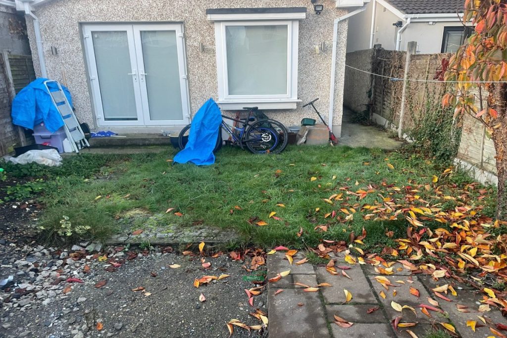 Round Granite Patio with Flowerbed Bench and Roll-On Turf in Blanchardstown, Dublin (1)