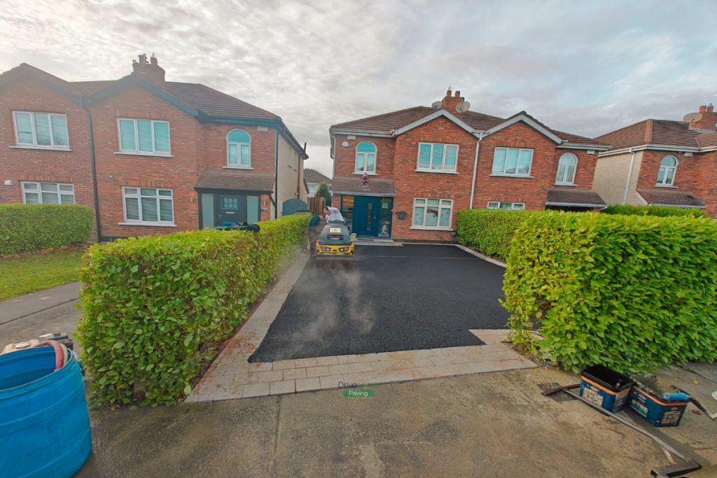 Asphalt Driveway with Granite Block Border and Steps in Clonsilla, Dublin (3)