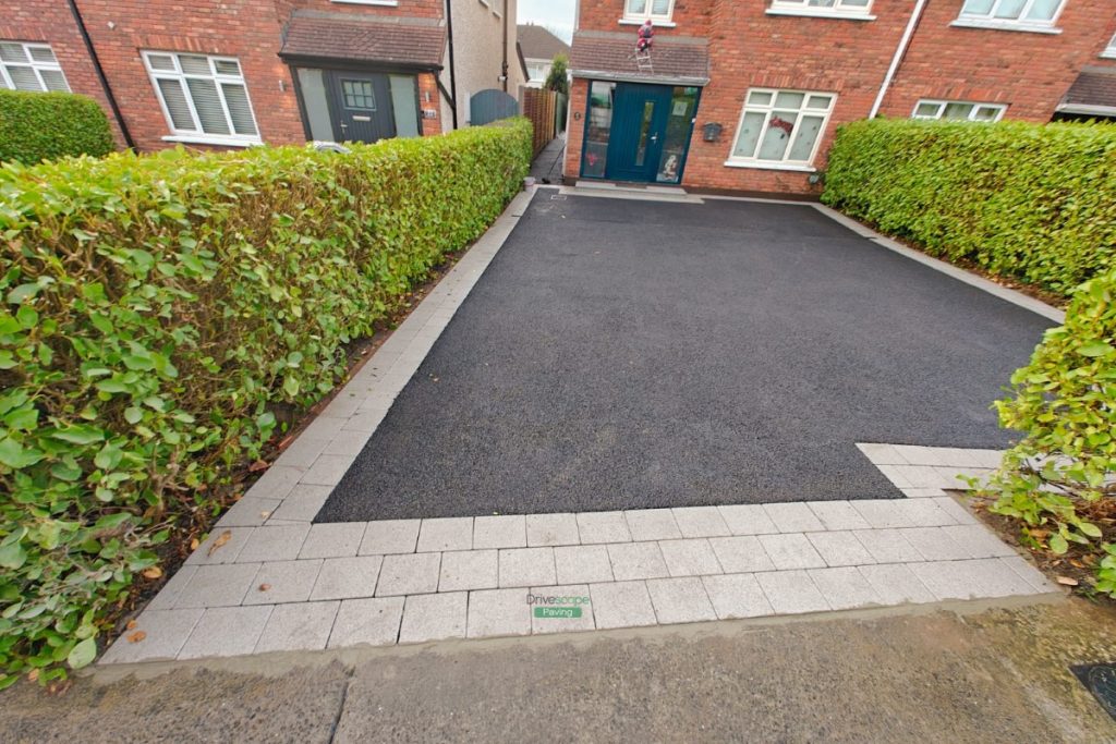 Asphalt Driveway with Granite Block Border and Steps in Clonsilla, Dublin (4)