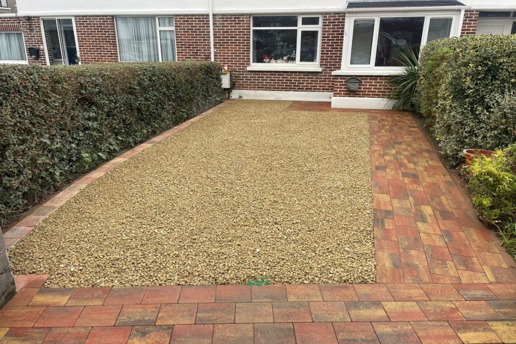 Gravelled Driveway with Corrib Brick Pathway and Border in Artane, Dublin (3)