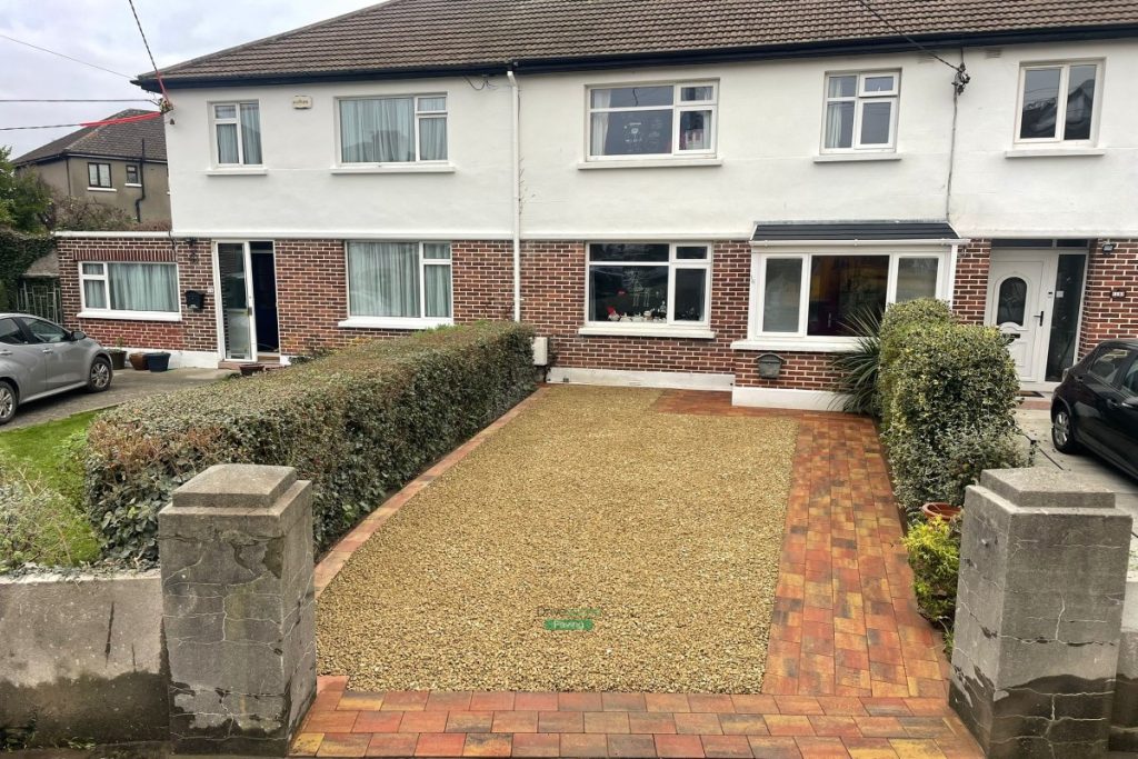 Gravelled Driveway with Corrib Brick Pathway and Border in Artane, Dublin (4)