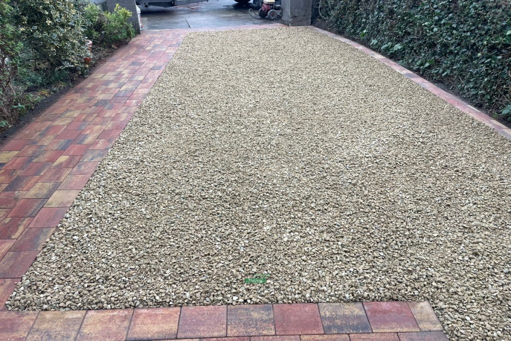 Gravelled Driveway with Corrib Brick Pathway and Border in Artane, Dublin (5)