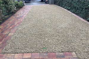 Gravelled Driveway with Corrib Brick Pathway and Border in Artane, Dublin (5)