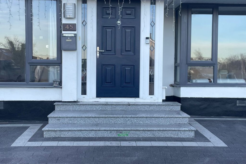 Corrib Paved Driveway with Triple Granite Step in Templeogue, Dublin (5)