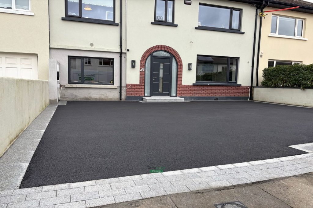 Asphalt Driveway with Granite Borders and Cobblestone Apron in Terenure, Dublin
