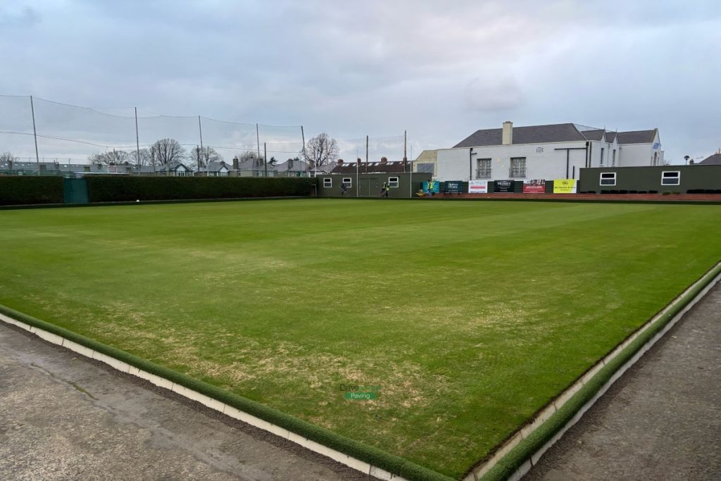 Pathways with Rustic Corrib Paving, Concrete Ramp and Water Sprinklers for CYM Bowling Club, Dublin (6)