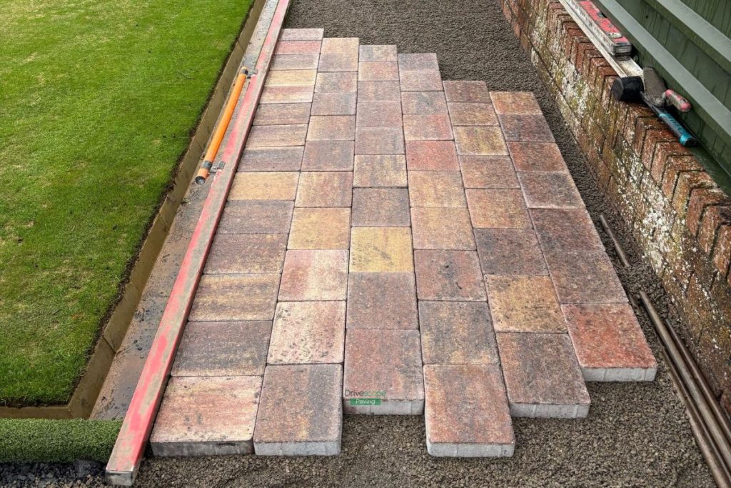 Pathways with Rustic Corrib Paving, Concrete Ramp and Water Sprinklers for CYM Bowling Club, Dublin (7)