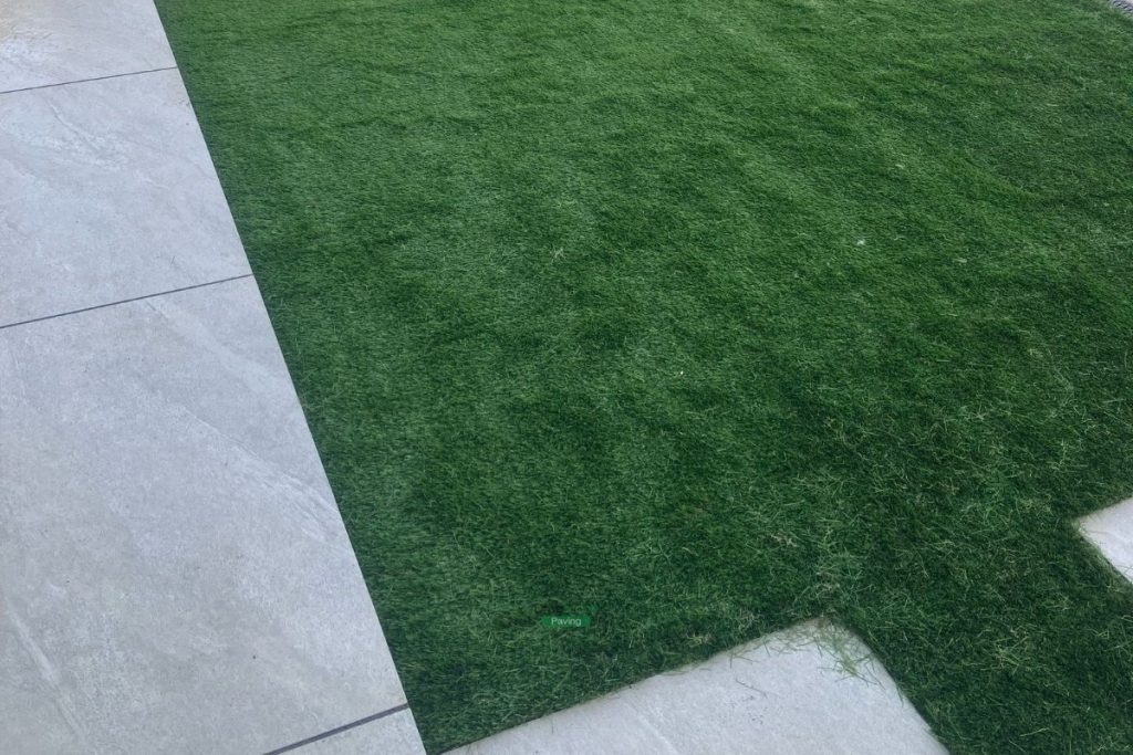 Porcelain Patio with Artificial Grass and ACO Channel Drainage in Wicklow Town (6)