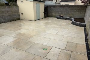 Porcelain Tiled Patio with Limestone Walling in Malahide, Co. Dublin (5)