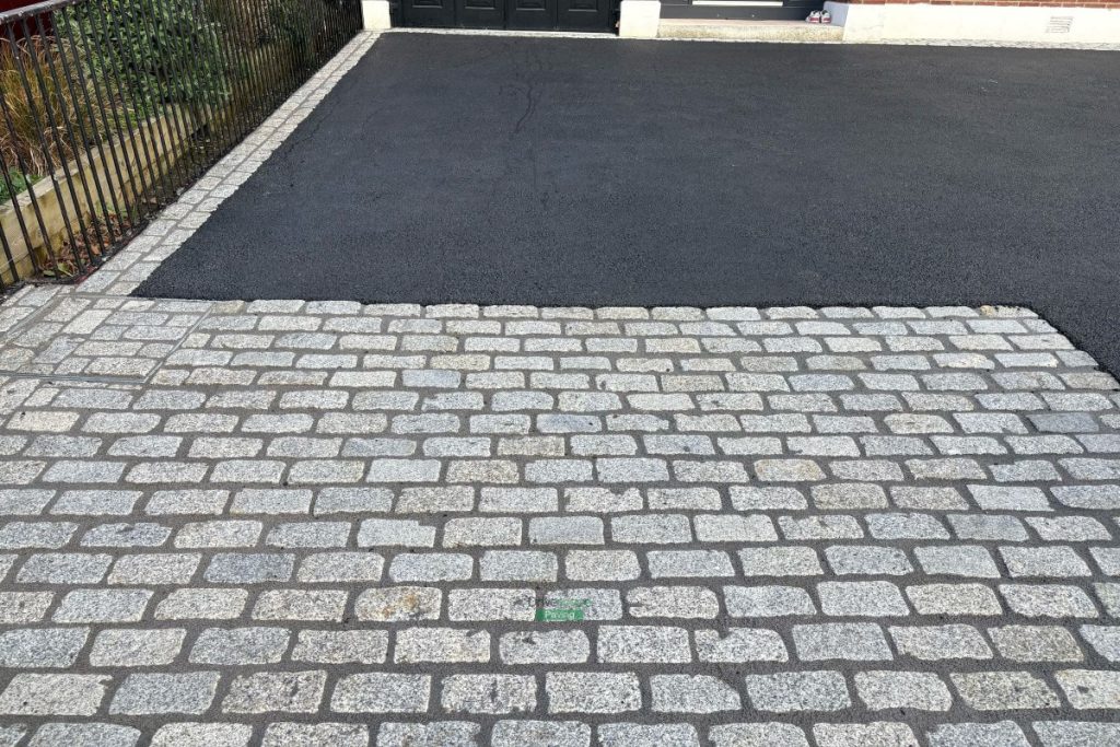 Asphalt Driveway with Tumbled Cobblestones in Clontarf, Dublin