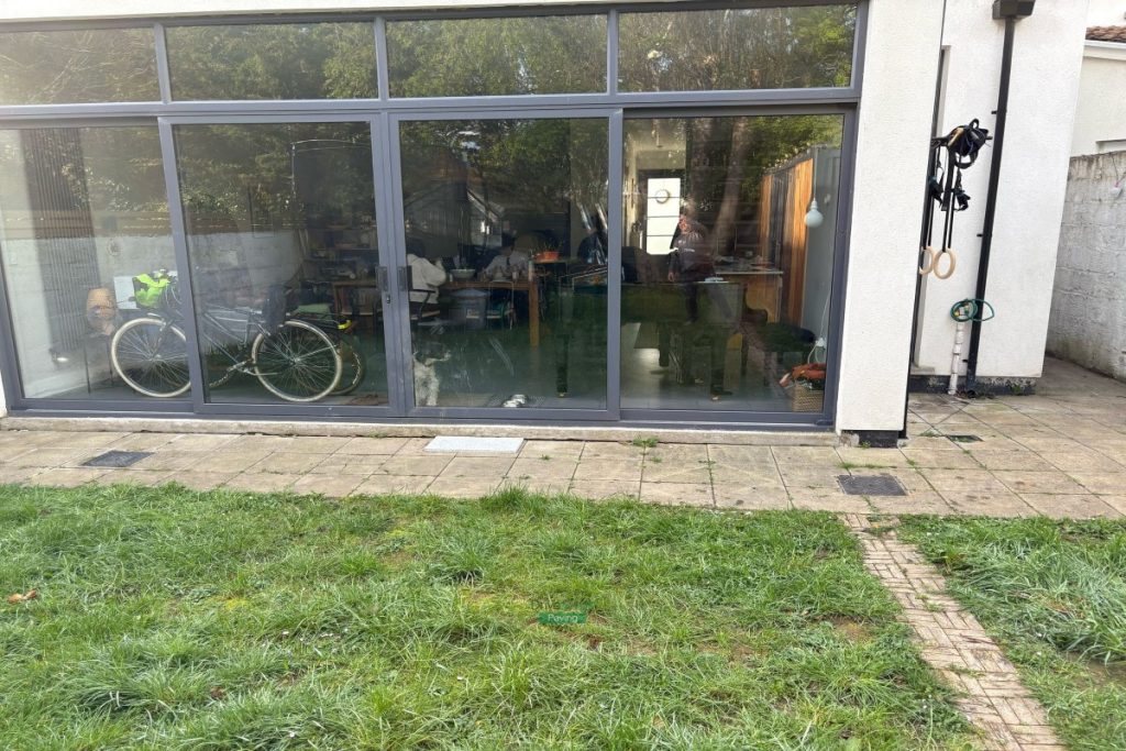 Patio with Granite Slabs and Silver Granite Cobbles in Terenure, Dublin (1)
