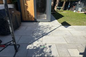 Patio with Granite Slabs and Silver Granite Cobbles in Terenure, Dublin (7)