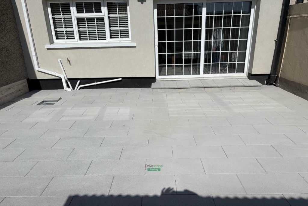 Patio with Newgrange Granite Slabs in Coolock, Dublin