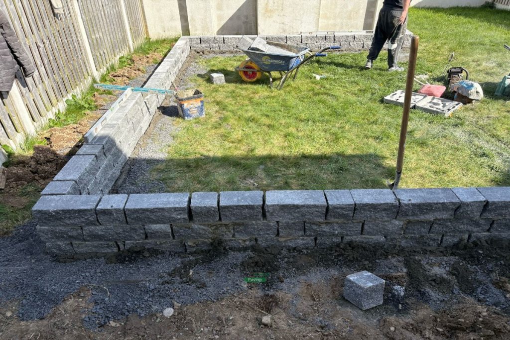Porcelain Tiled Patio with Connemara Walling in Wicklow (5)