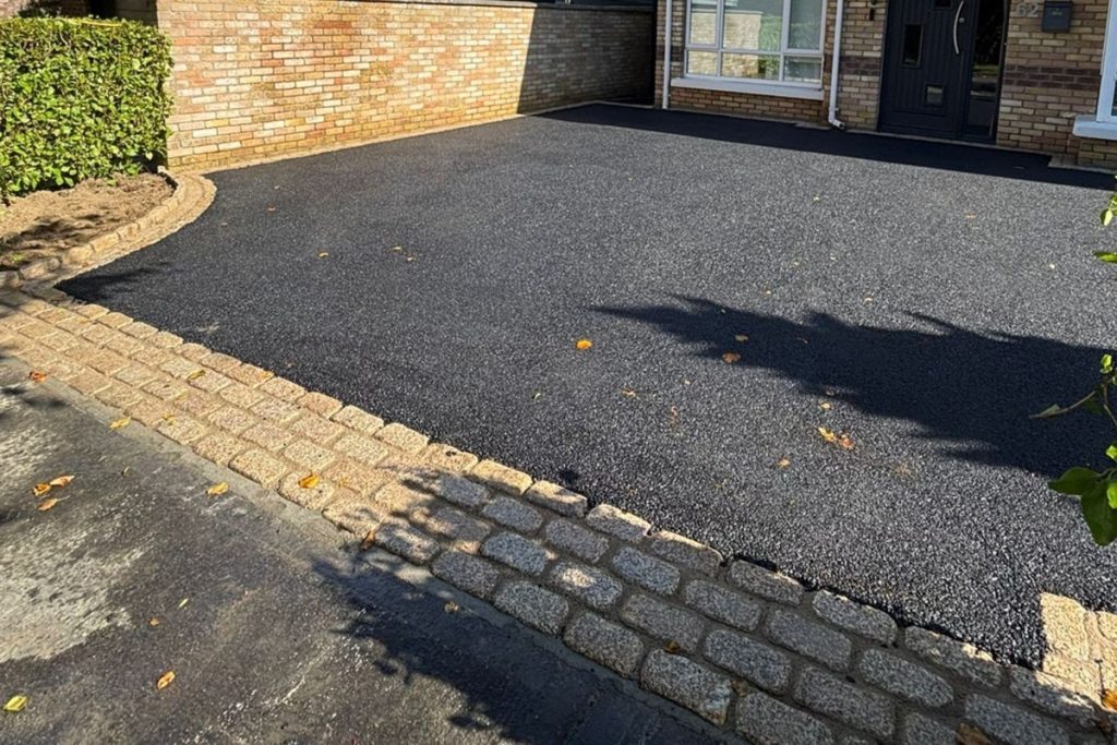 SMA Asphalt Driveway with Gold Granite Cobblestones in Swords, Co. Dublin (6)