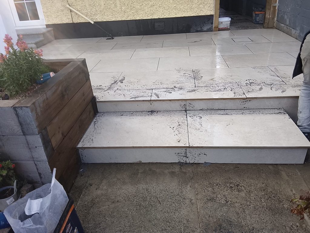 Sonic Silk Porcelain Patio with Granite Steps in Donaghmede, Dublin (8)